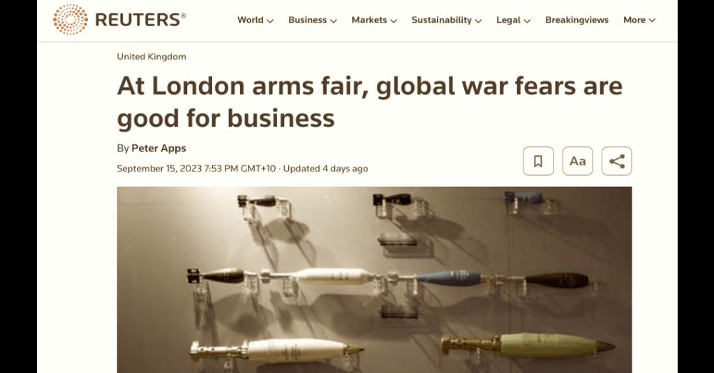 War Profiteers Are A Sign Of A Profoundly Sick&nbsp;Society