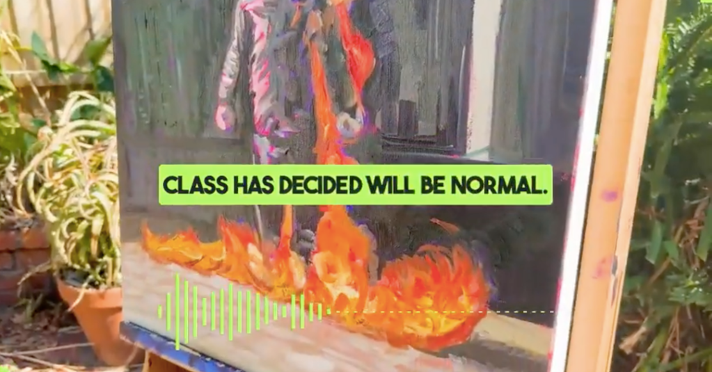 New Painting And Video: The Self-Immolation Of Aaron&nbsp;Bushnell