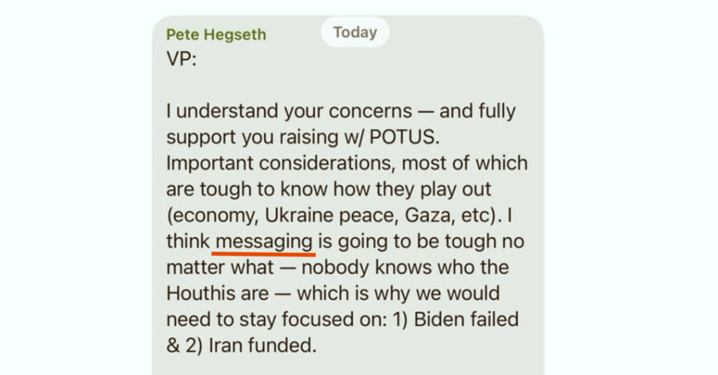 Thoughts On The Trump Team’s Signal Chat About Bombing&nbsp;Yemen