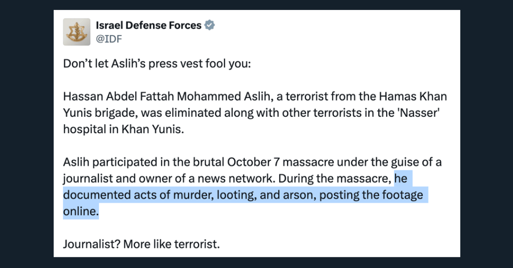 Israel Admits It Bombed A Hospital To Kill A Journalist For Doing&nbsp;Journalism