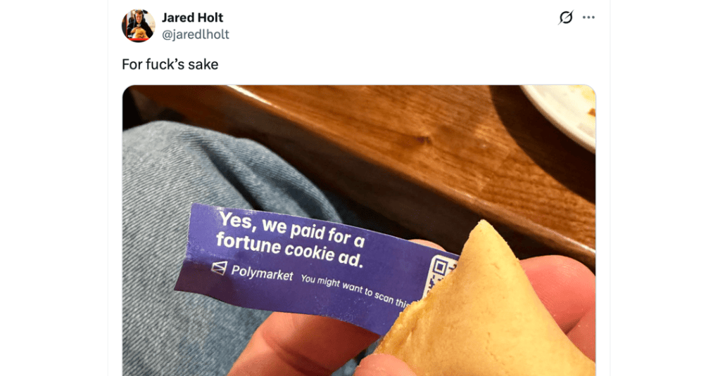 There Are Polymarket Ads In Fortune Cookies